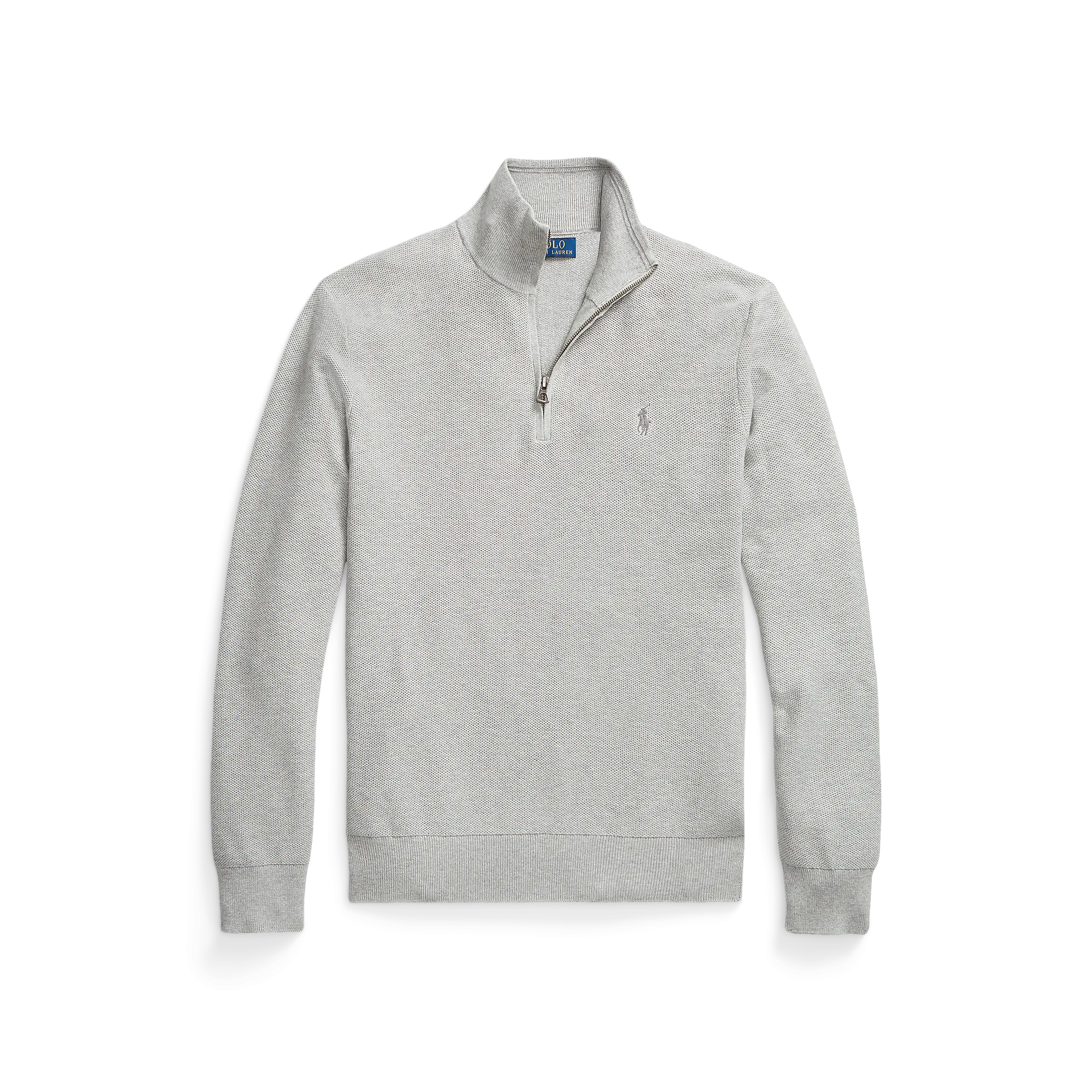  POLO RALPH LAUREN   Lupetto con zip in cotone piqué | Grigio