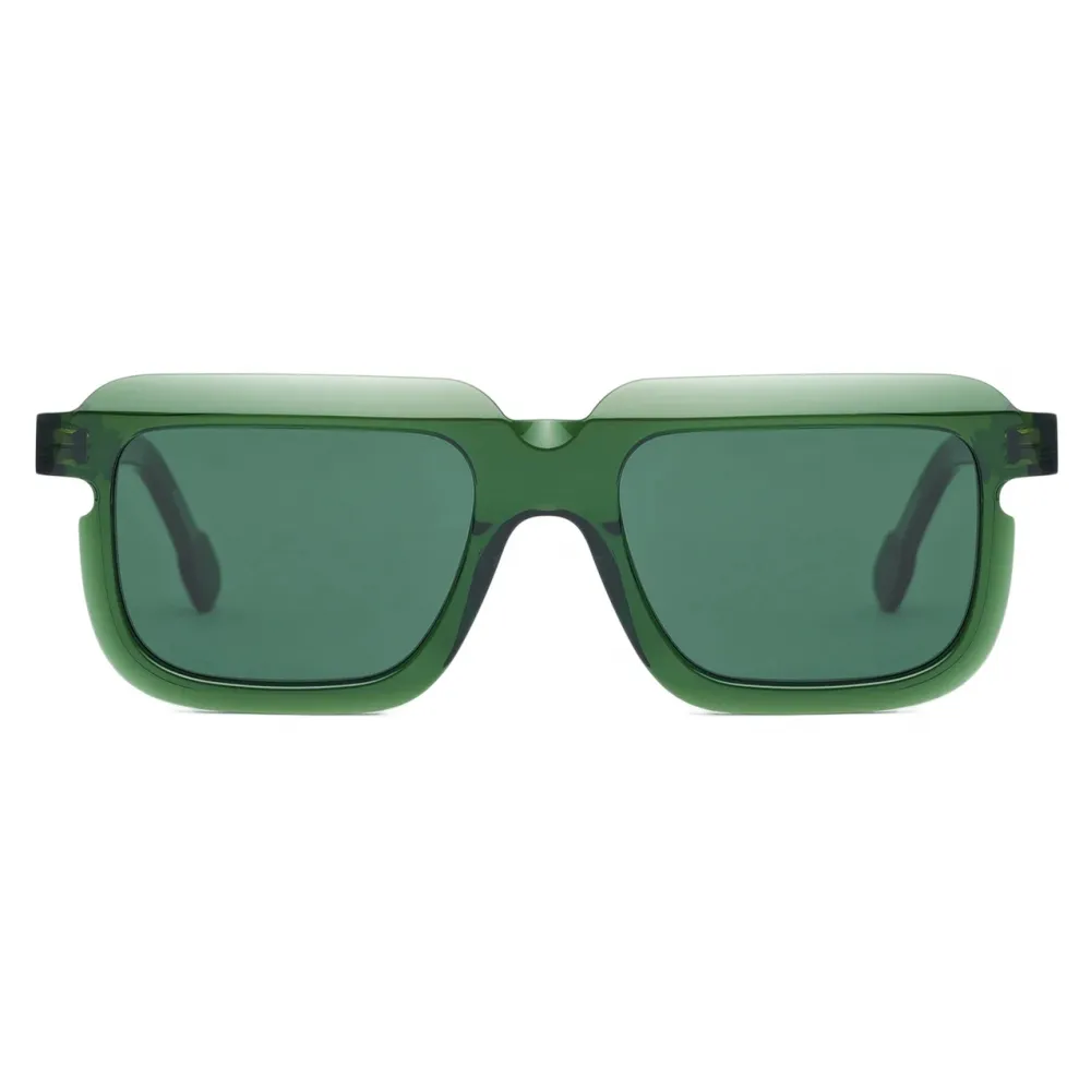 Portrait Eyewear - The Performer Verde - Occhiali da Sole - Realizzati a Mano in Italia - Exclusive Luxury