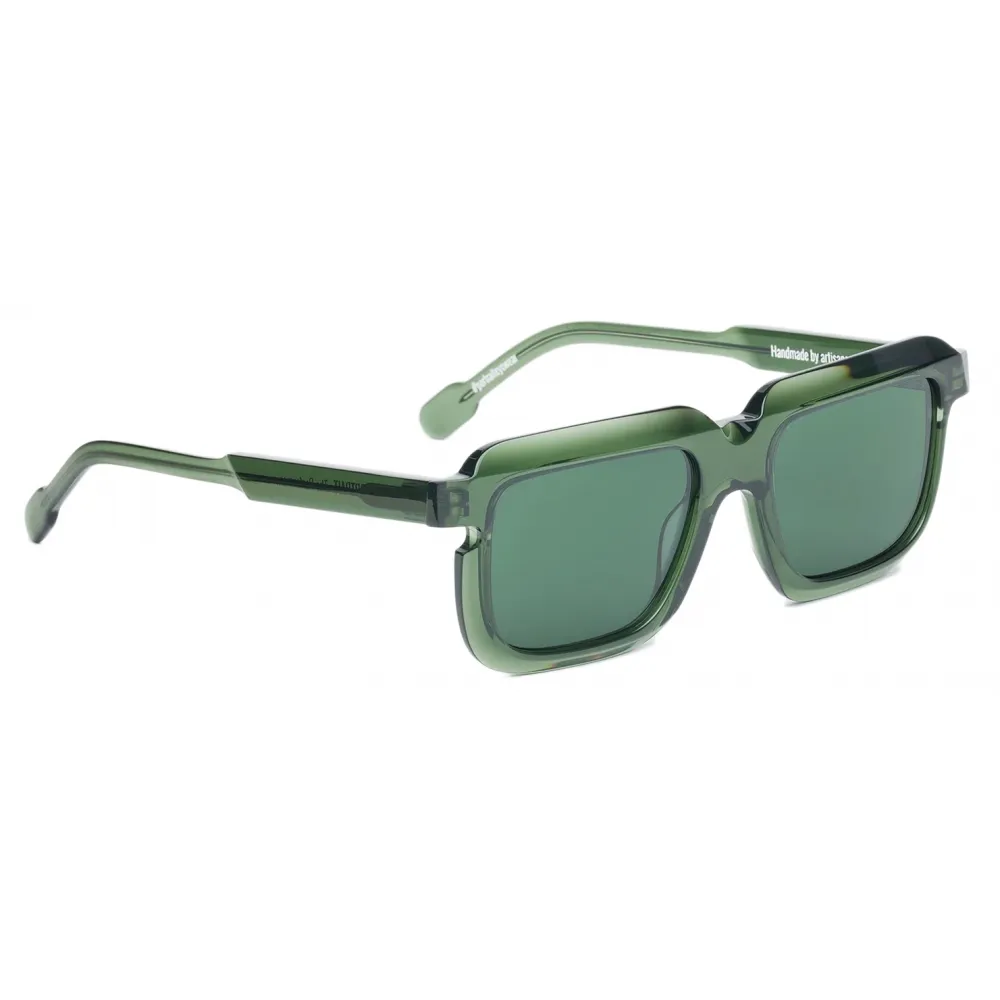 Portrait Eyewear - The Performer Verde - Occhiali da Sole - Realizzati a Mano in Italia - Exclusive Luxury