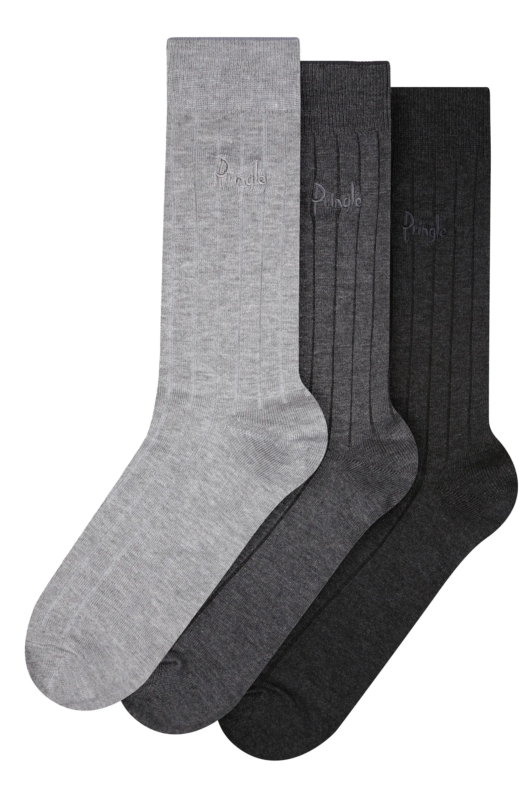 Pringle Classic Bamboo Rib Socks 3 Pack    
