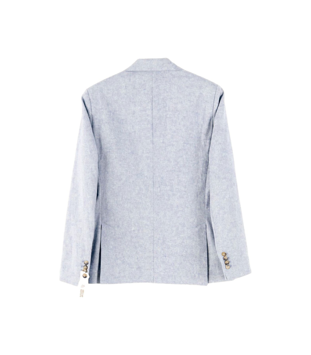 QB24 Uomo Giacca Blazer Due Bottoni Con Effetto Melange