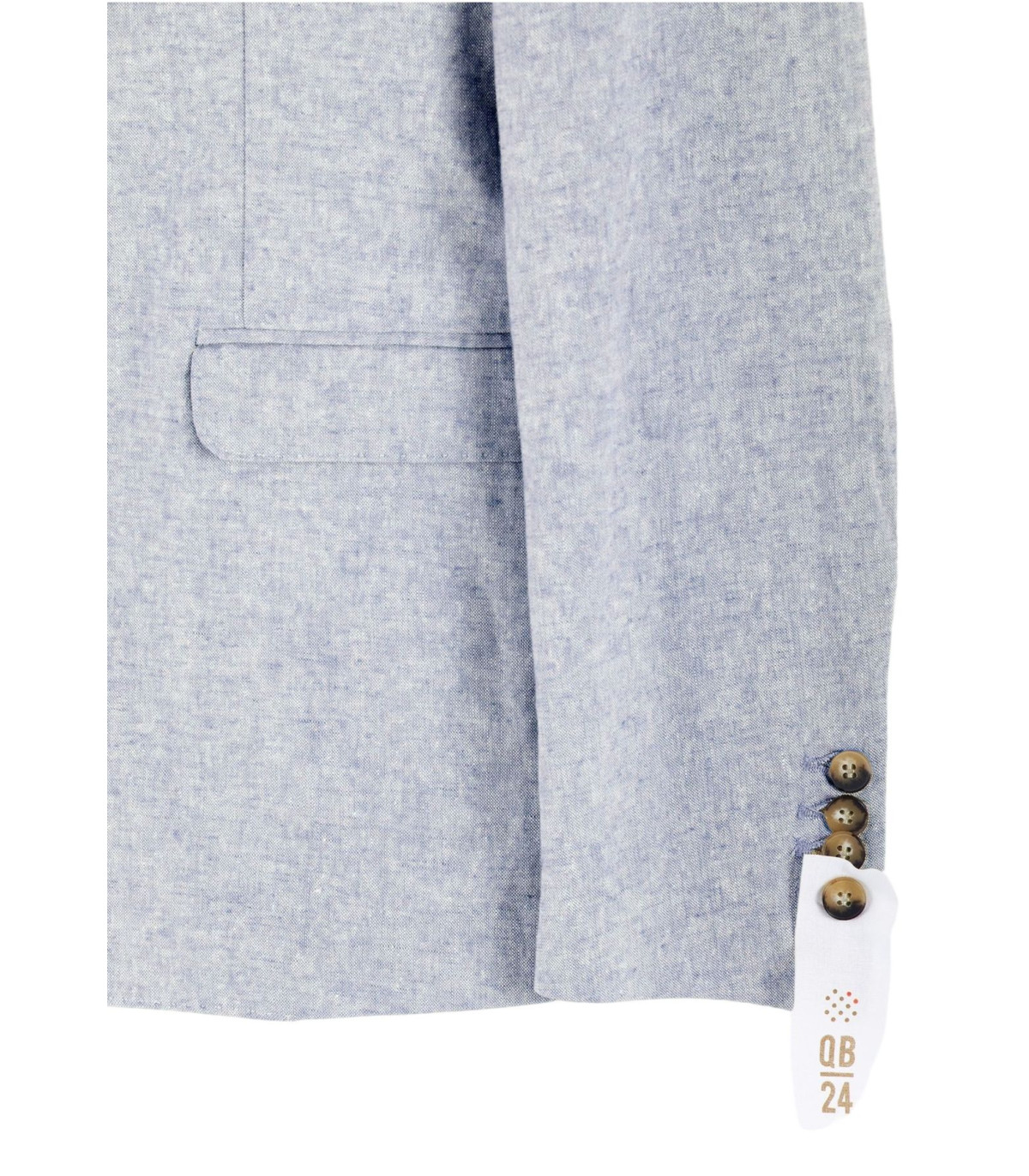 QB24 Uomo Giacca Blazer Due Bottoni Con Effetto Melange