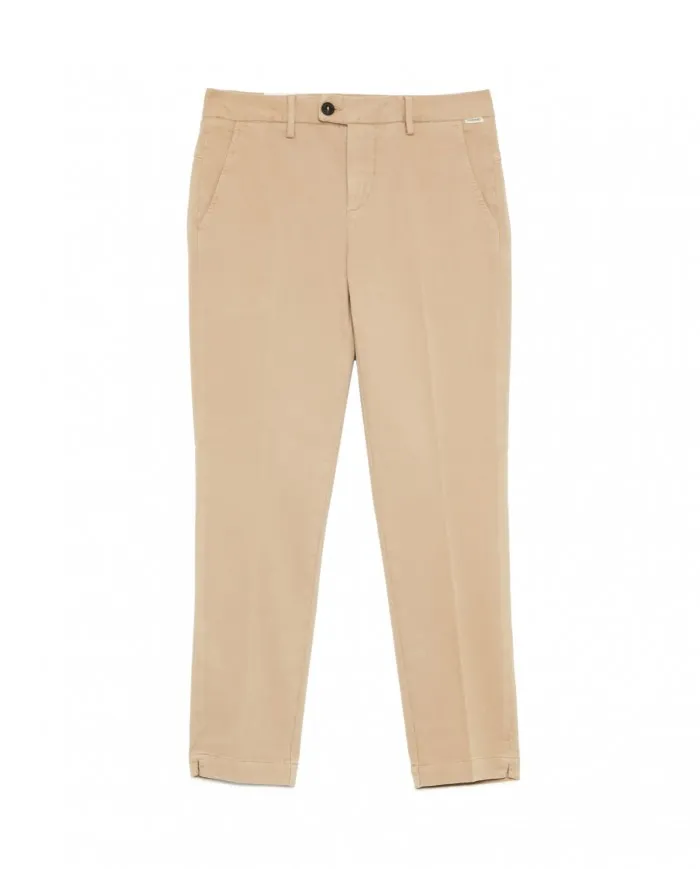 ROY ROGER'S Pantalone Donna A22RND057P1220112 FLOW A-EE Gabardina slim fit 004 DESERT