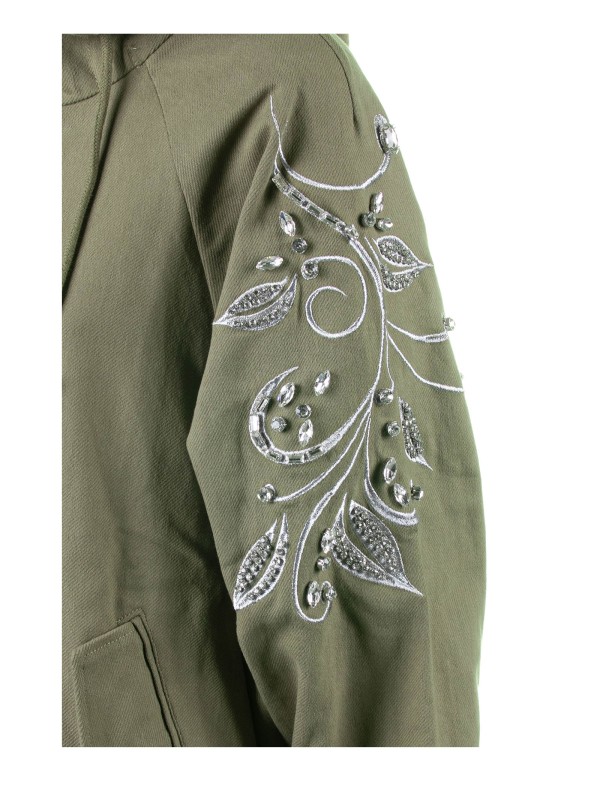 Sage green parka with hood
