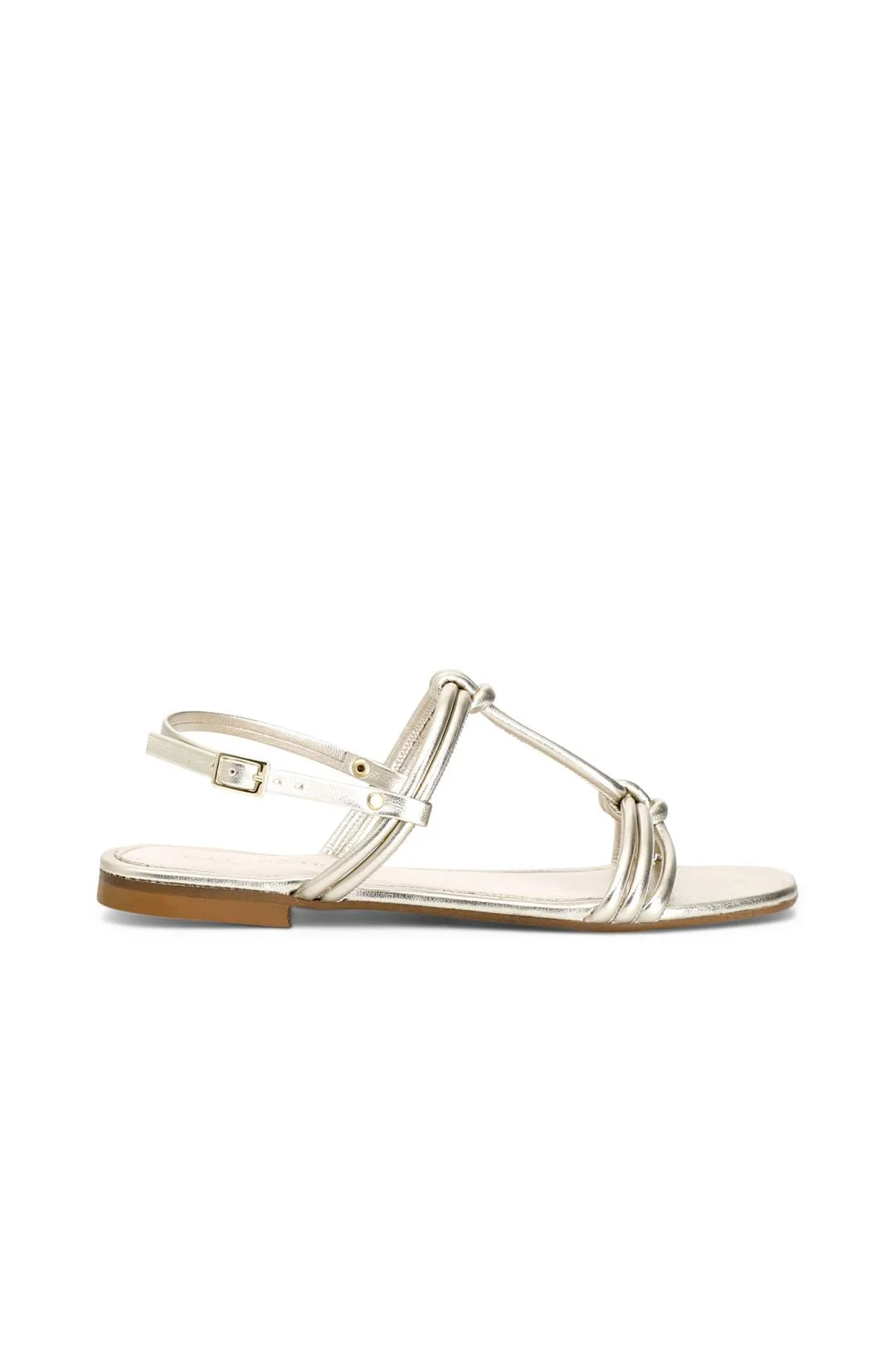 sandali con mignon e nodi platino