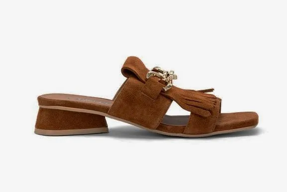 SANDALI PELLE SALLY FRINGE BRANDY