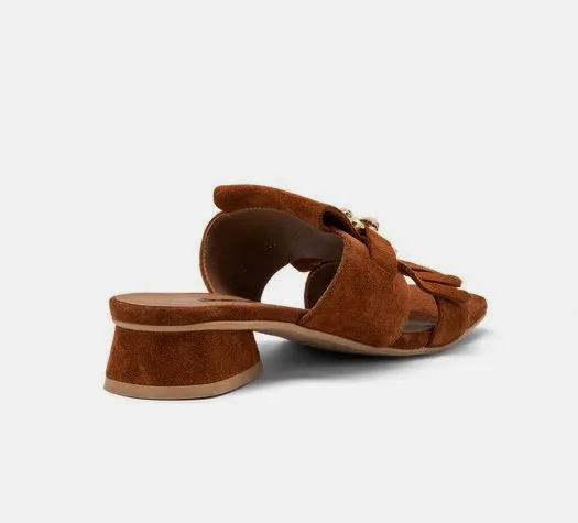 SANDALI PELLE SALLY FRINGE BRANDY