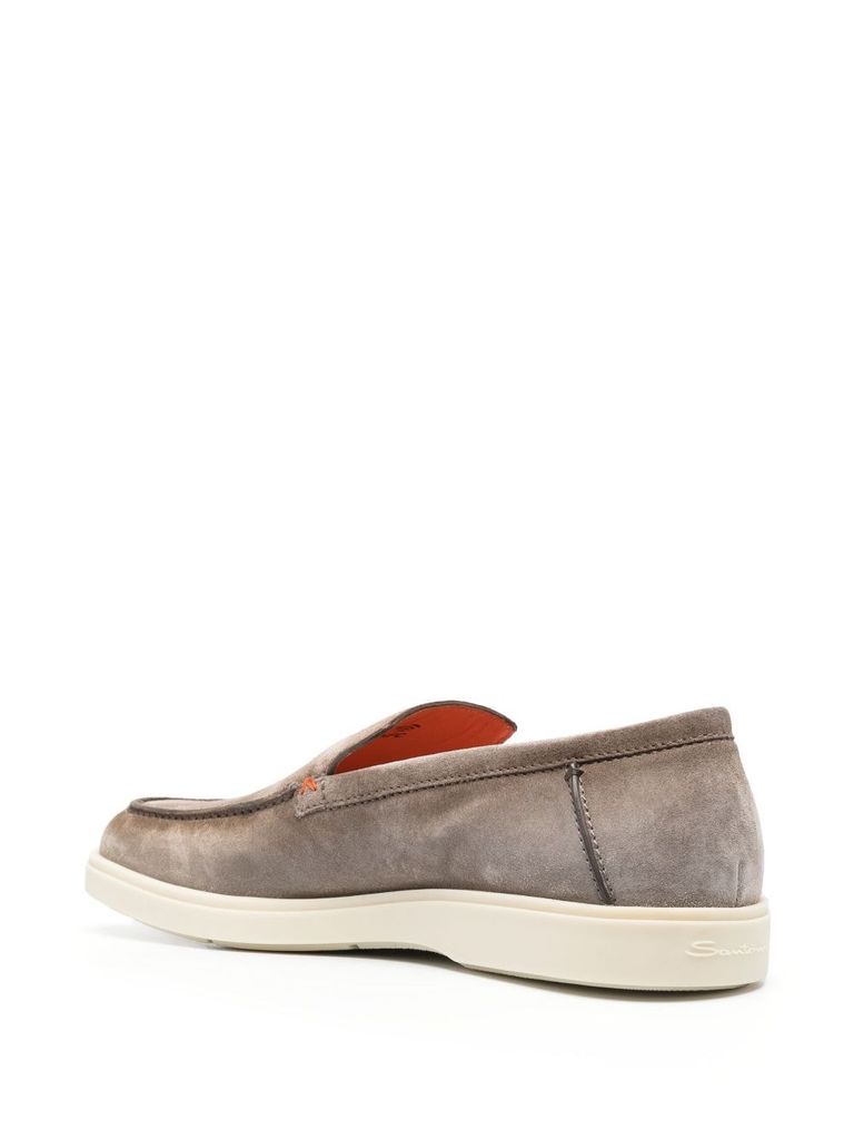 santoni Mocassini scamosciati