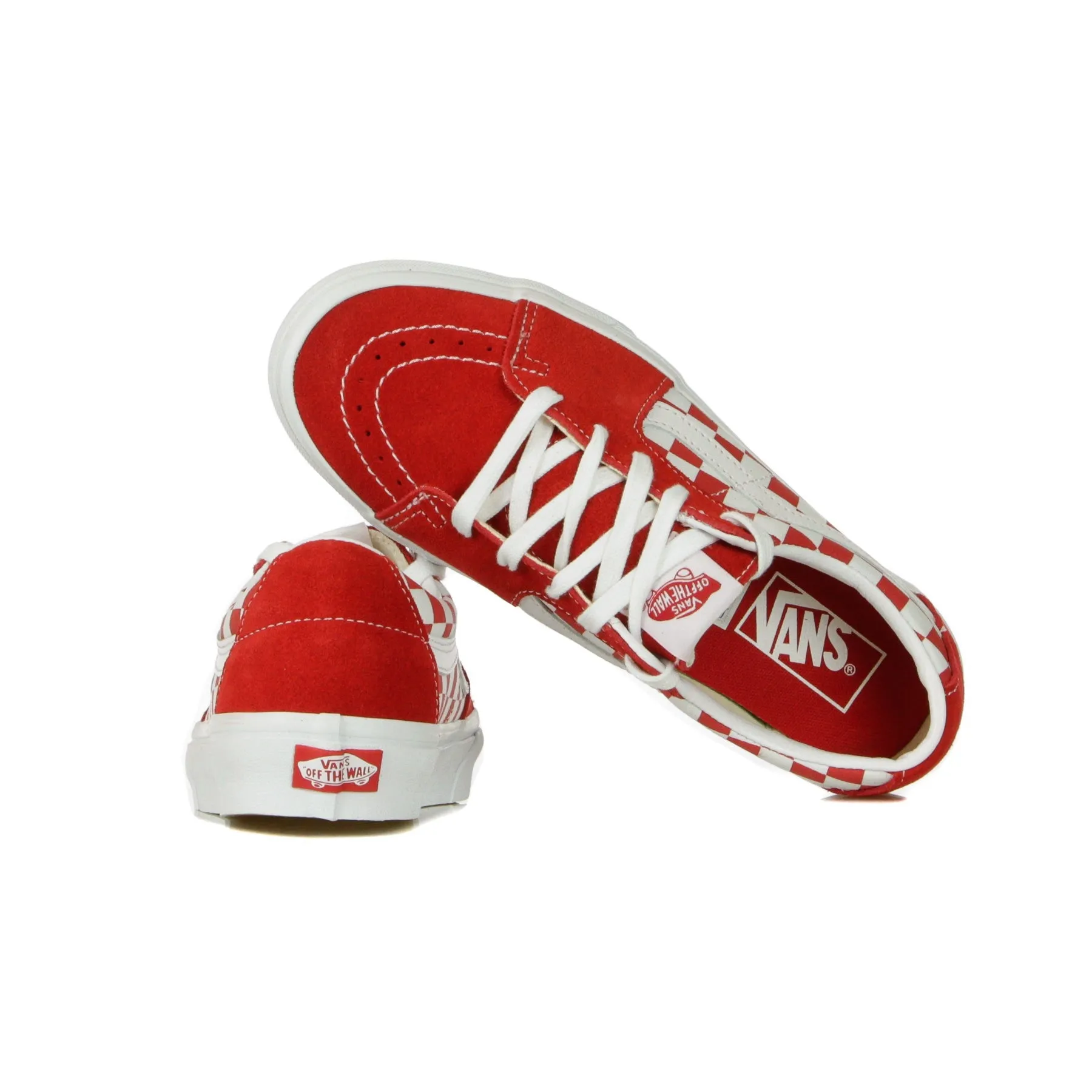 Scarpa Bassa Uomo Sk8-low (canvas/suede) Racing Red/checkerboard
