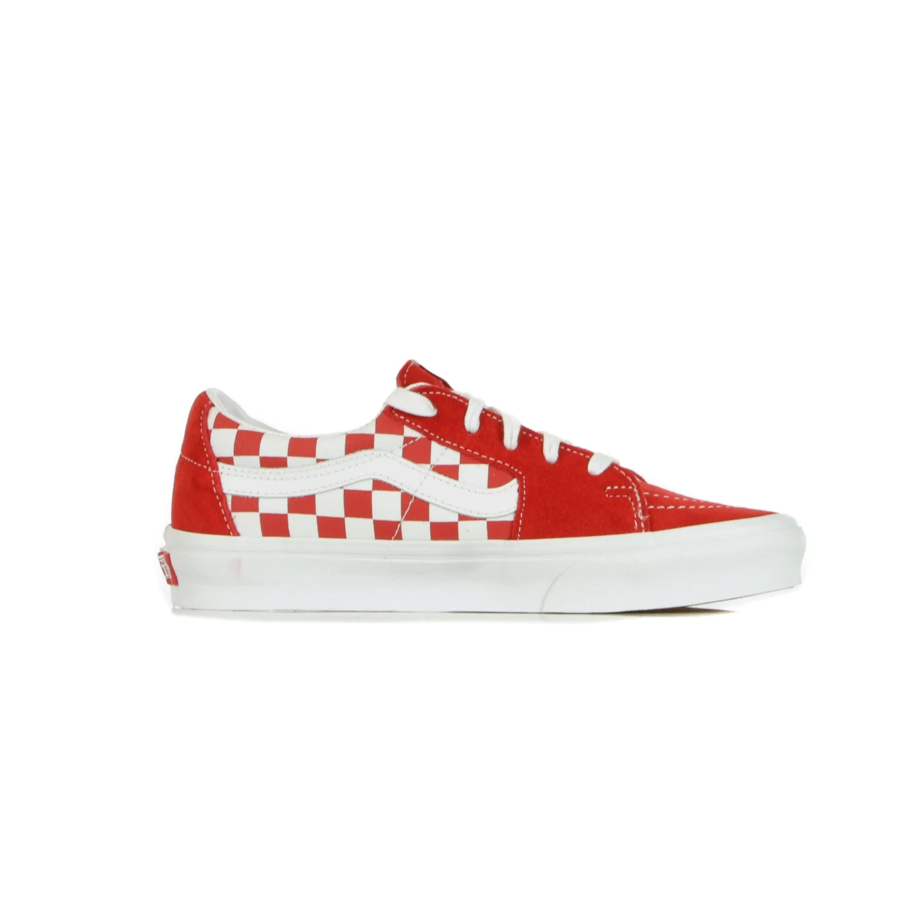 Scarpa Bassa Uomo Sk8-low (canvas/suede) Racing Red/checkerboard