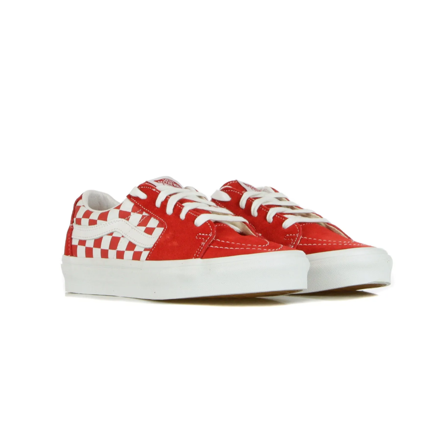 Scarpa Bassa Uomo Sk8-low (canvas/suede) Racing Red/checkerboard