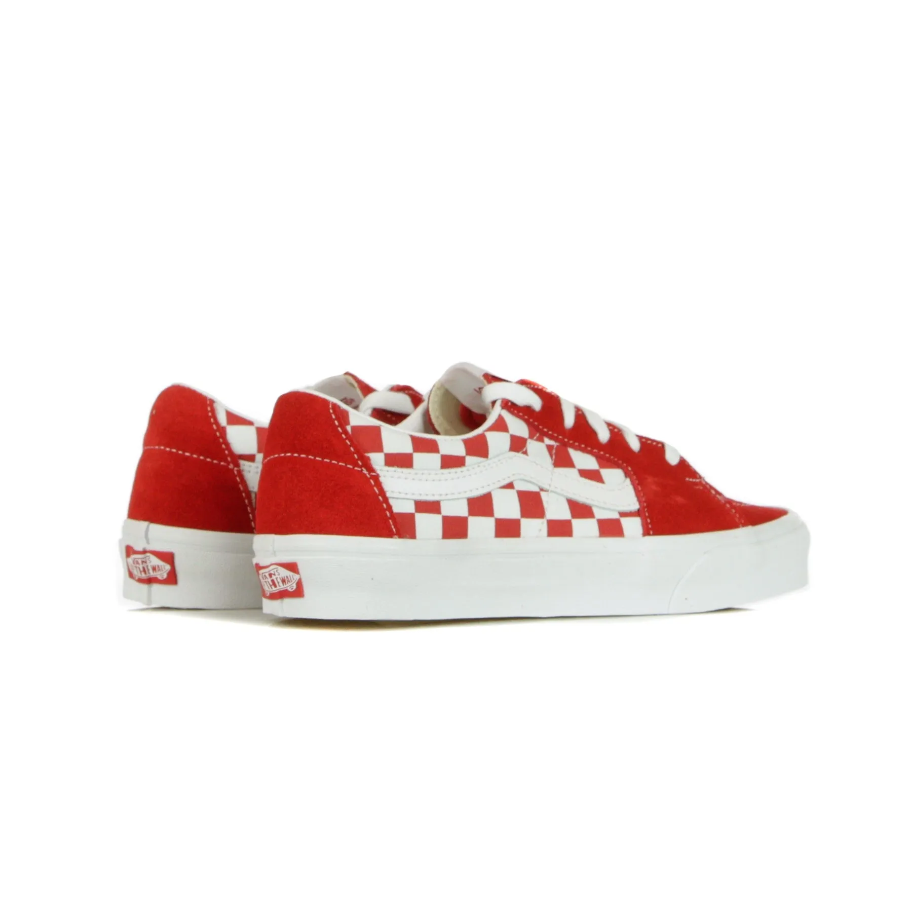Scarpa Bassa Uomo Sk8-low (canvas/suede) Racing Red/checkerboard