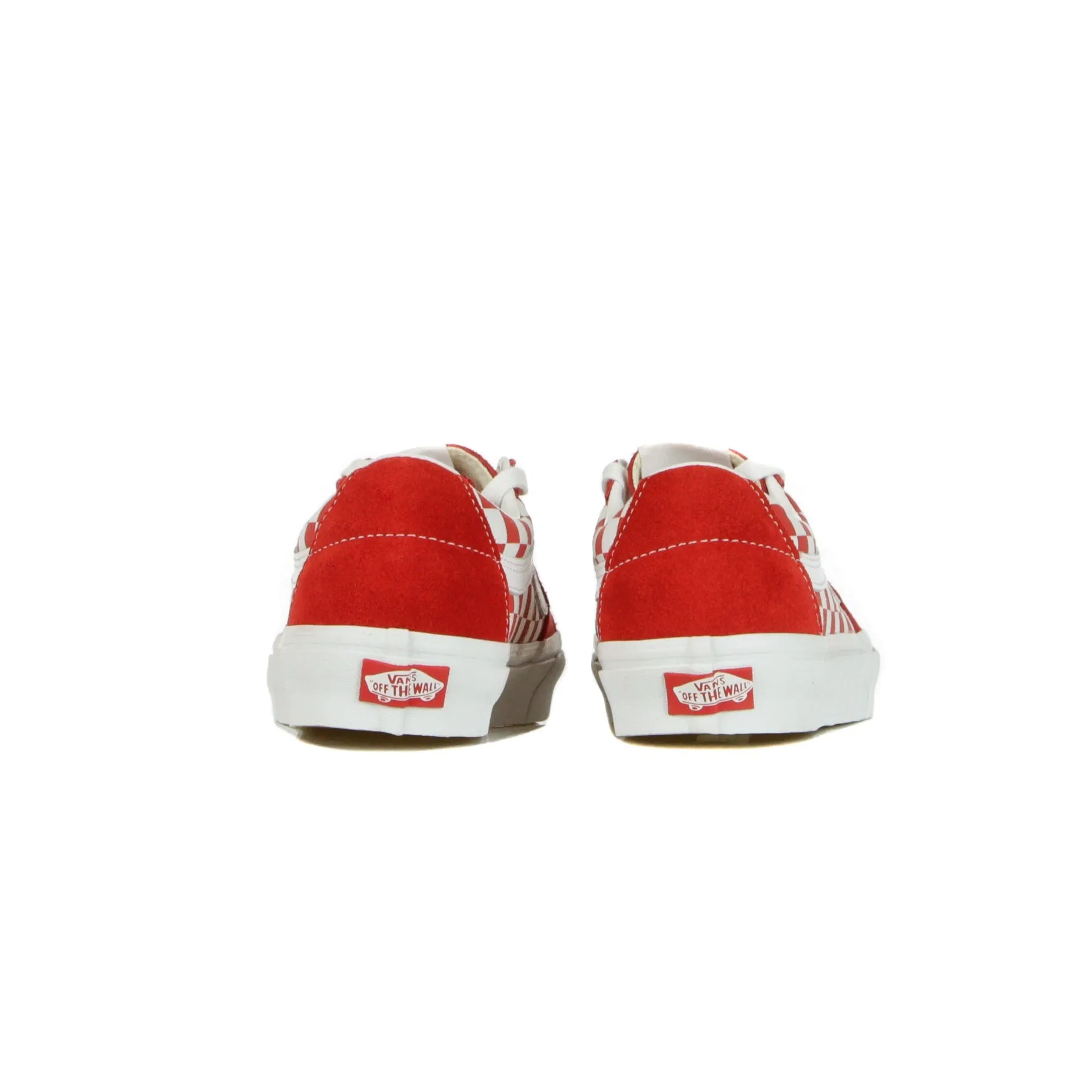 Scarpa Bassa Uomo Sk8-low (canvas/suede) Racing Red/checkerboard