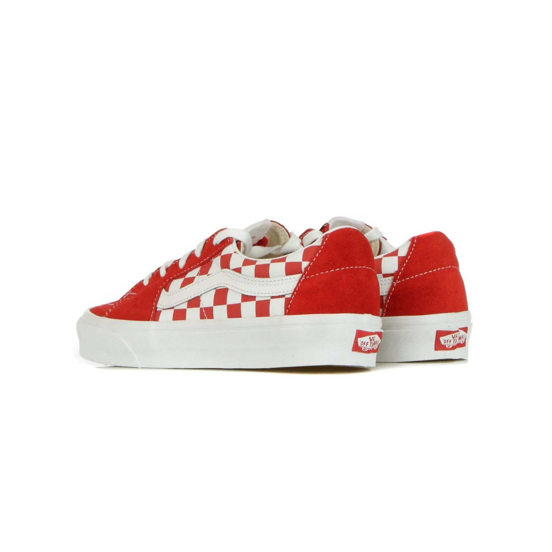 Scarpa Bassa Uomo Sk8-low (canvas/suede) Racing Red/checkerboard