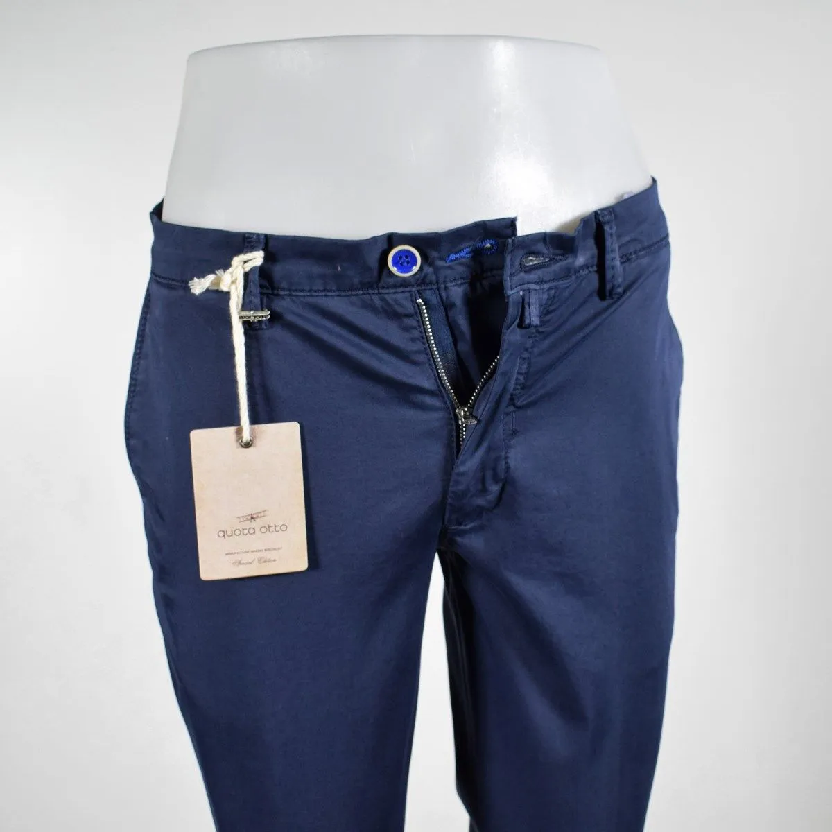 Slim fit quota otto cotton stretch trousers in three colors
