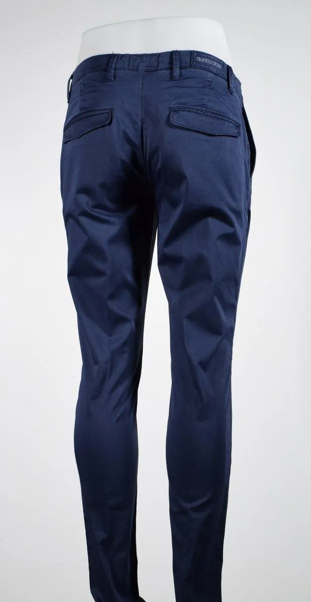 Slim fit quota otto cotton stretch trousers in three colors