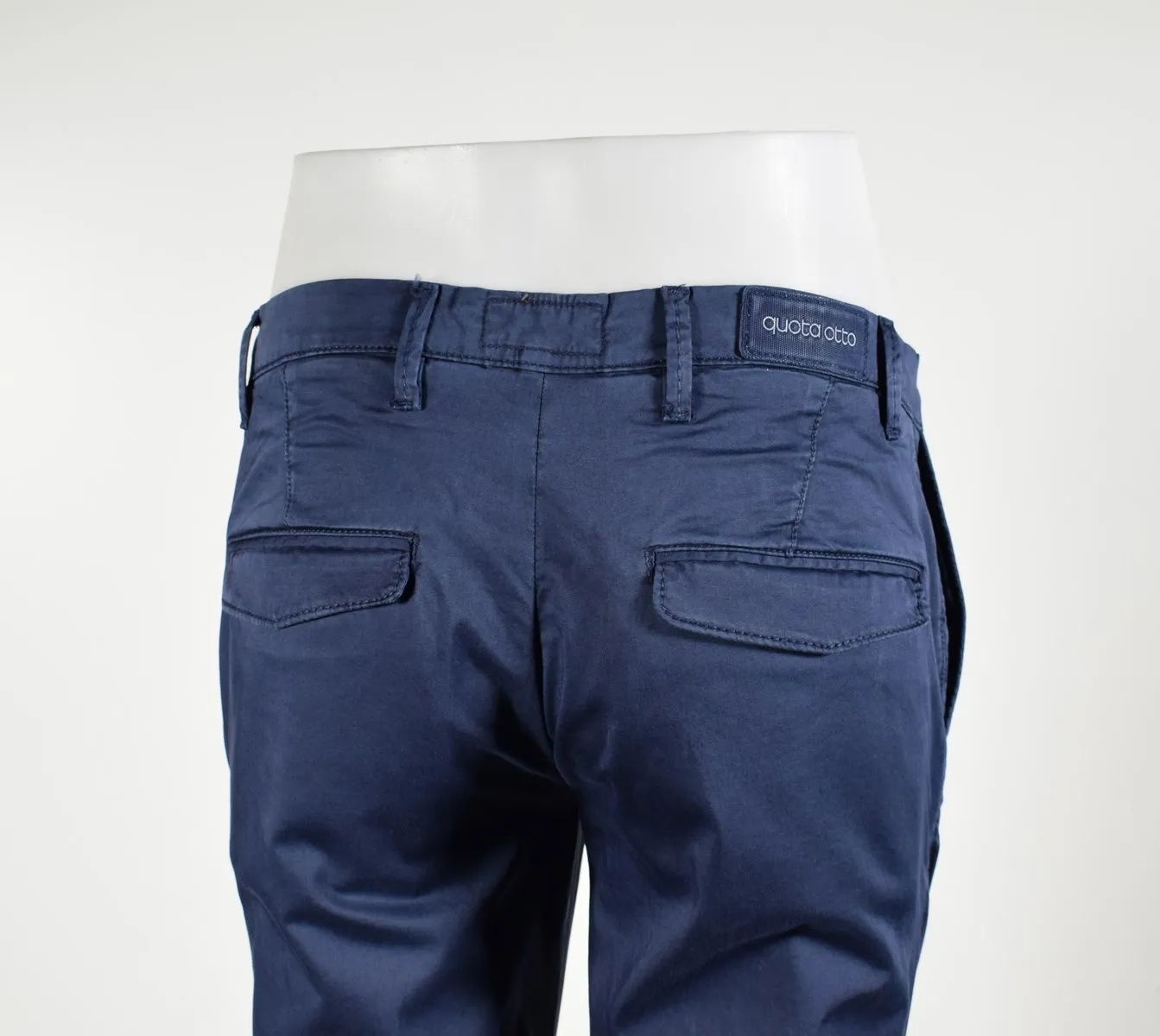Slim fit quota otto cotton stretch trousers in three colors