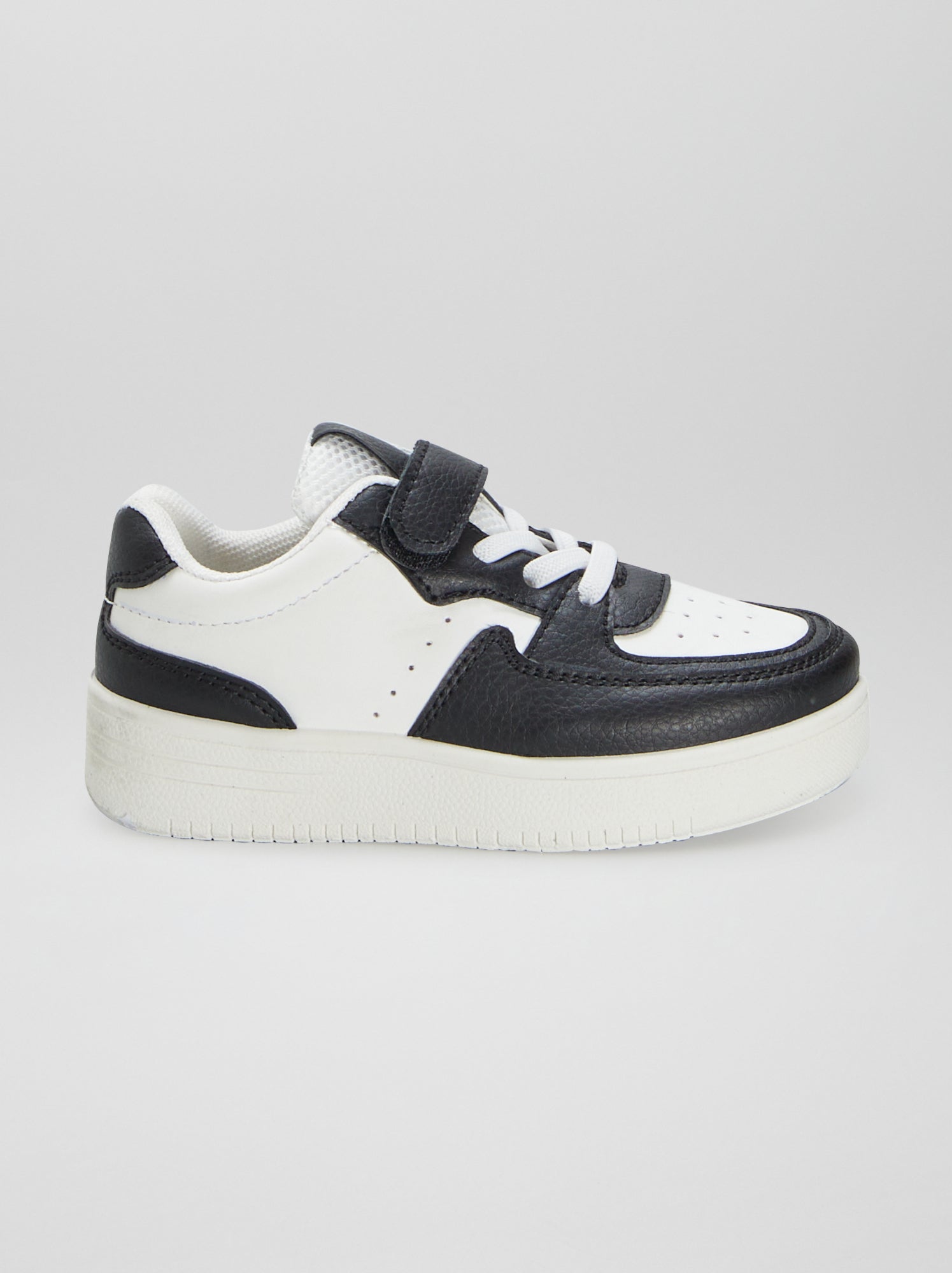 Sneakers a strappo e lacci elasticizzati - BIANCO