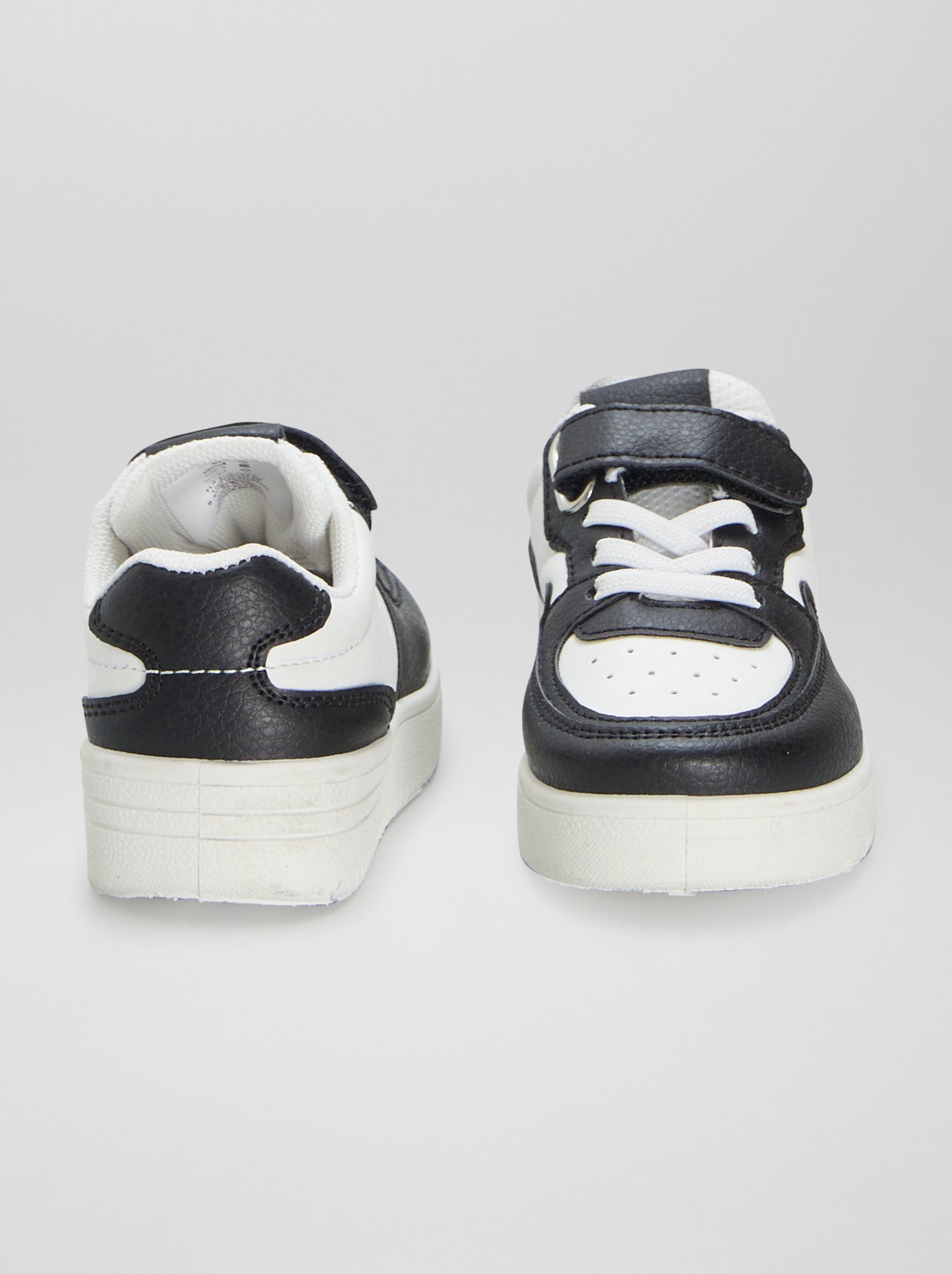 Sneakers a strappo e lacci elasticizzati - BIANCO
