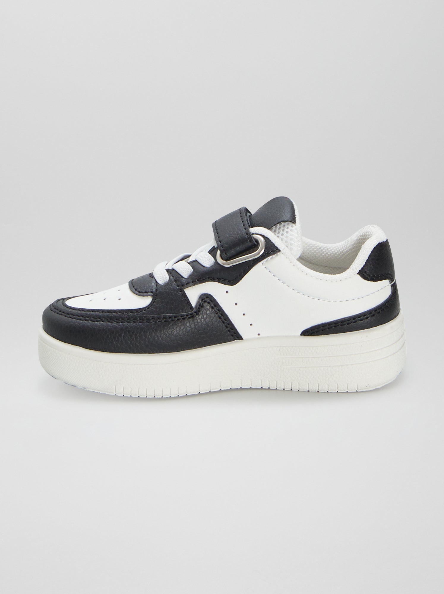 Sneakers a strappo e lacci elasticizzati - BIANCO