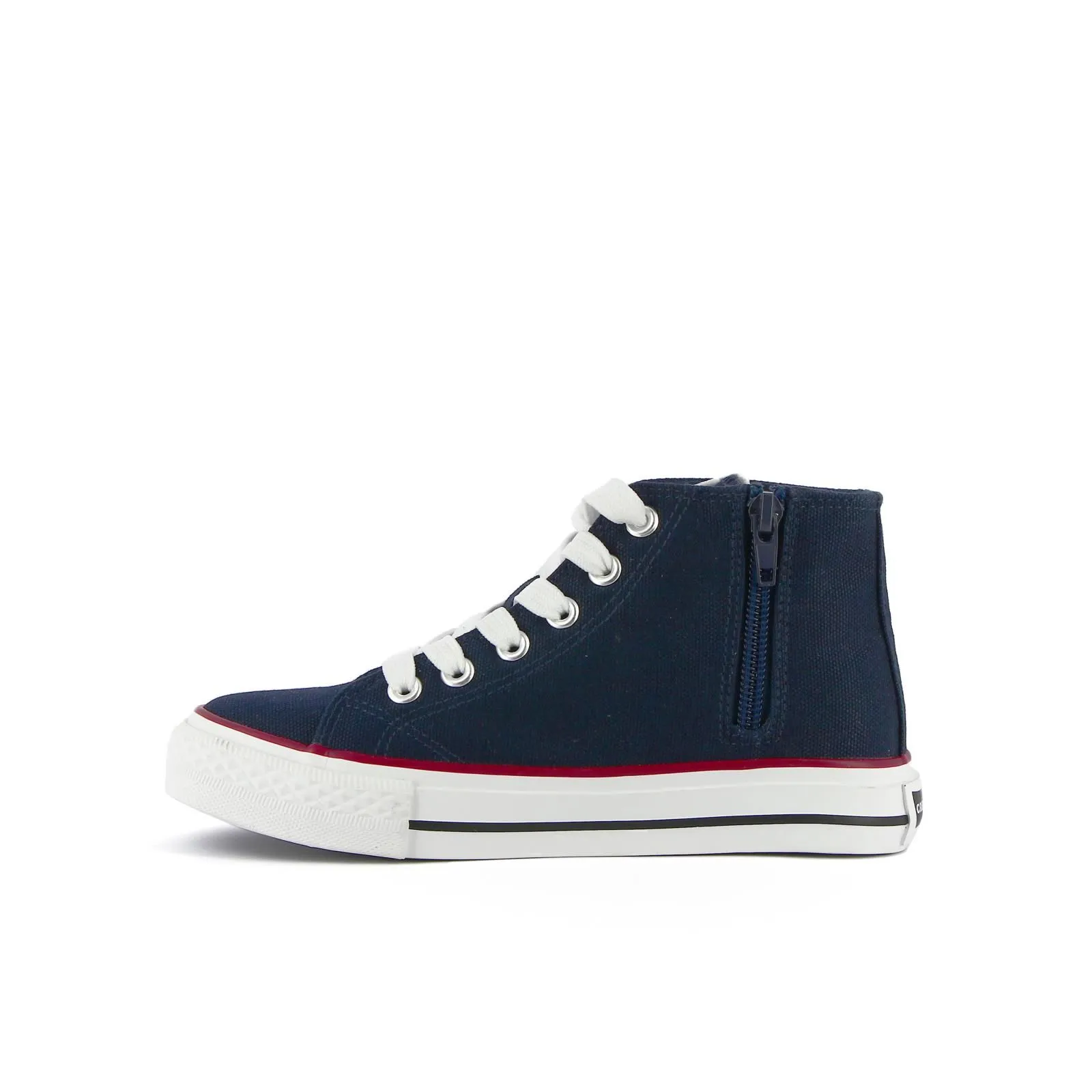 Sneakers alte blu in tessuto con logo