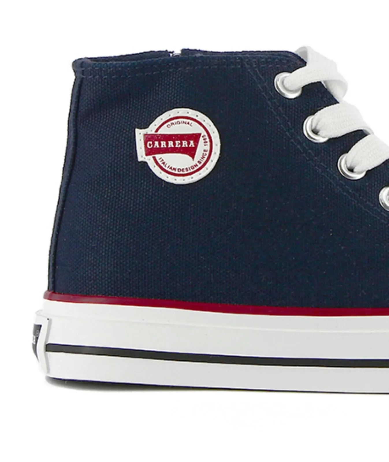 Sneakers alte blu in tessuto con logo