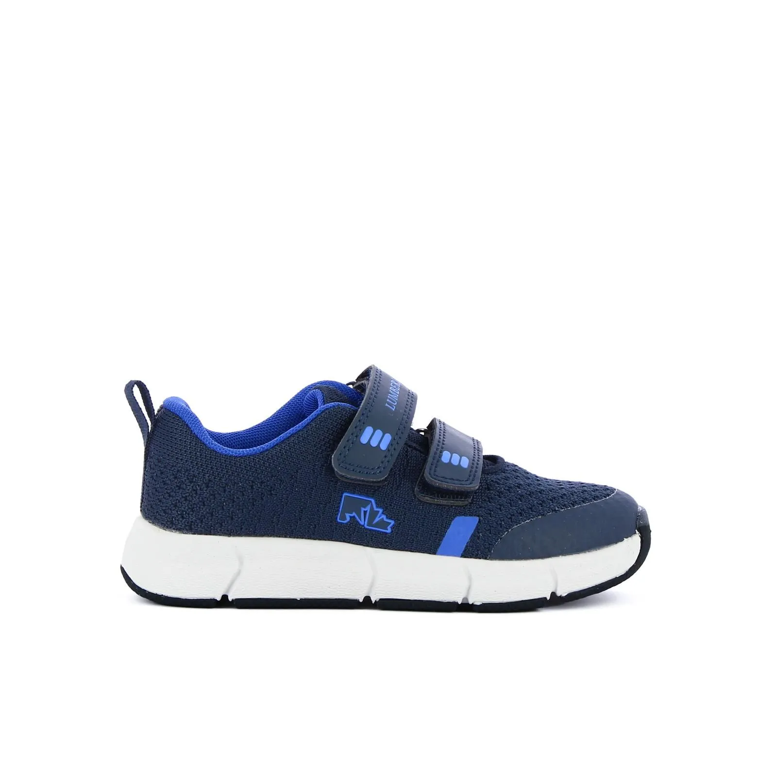 Sneakers blu in tessuto con velcro