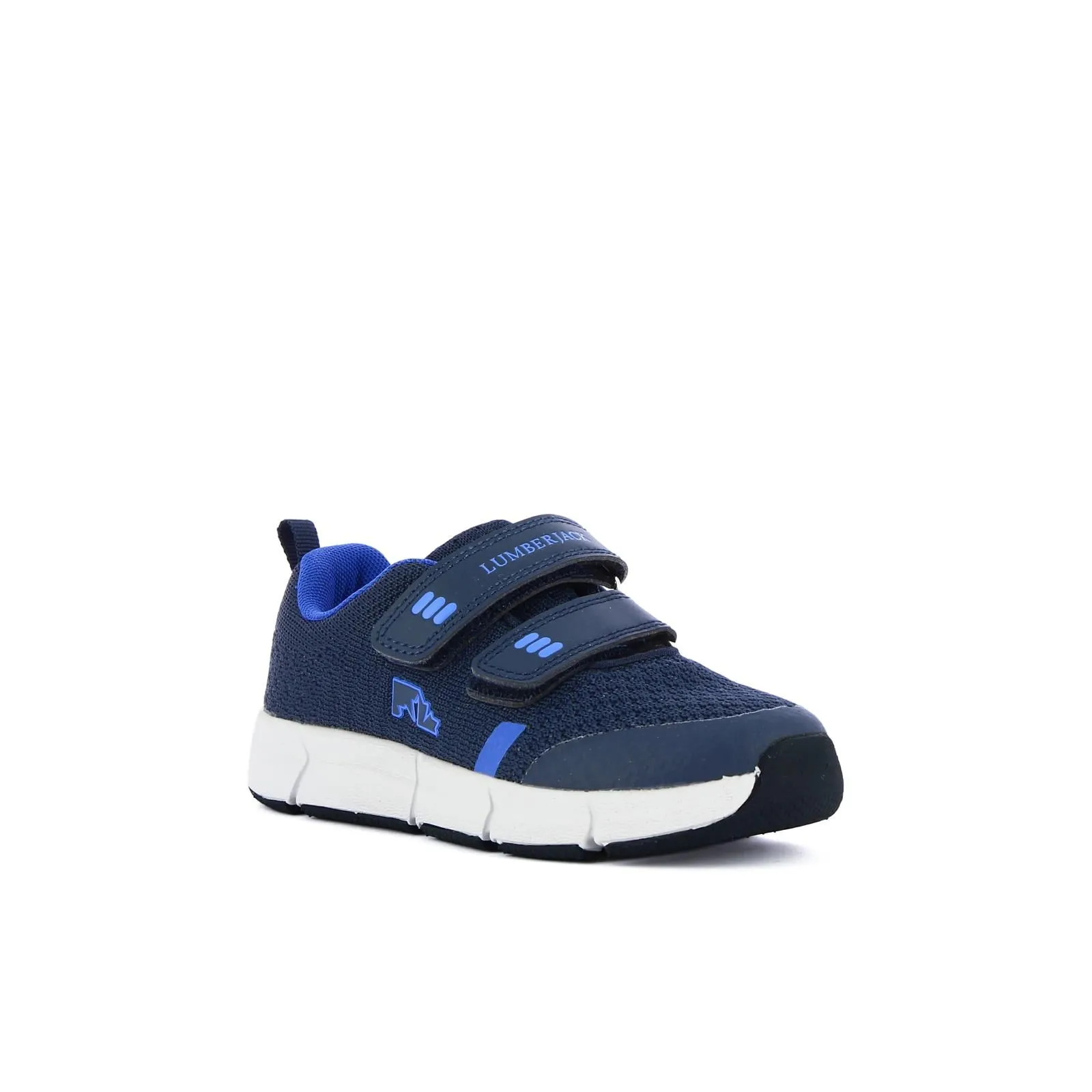 Sneakers blu in tessuto con velcro