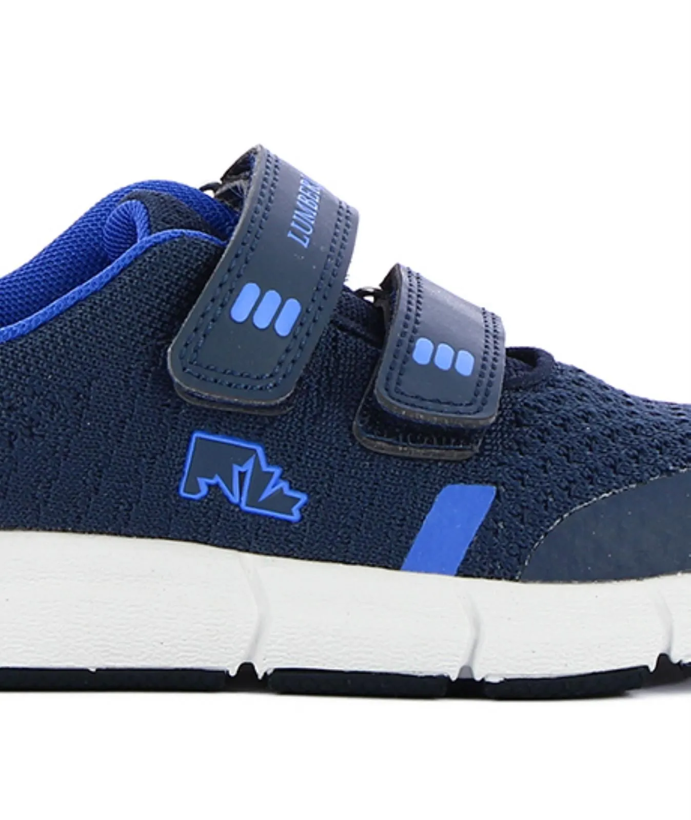 Sneakers blu in tessuto con velcro