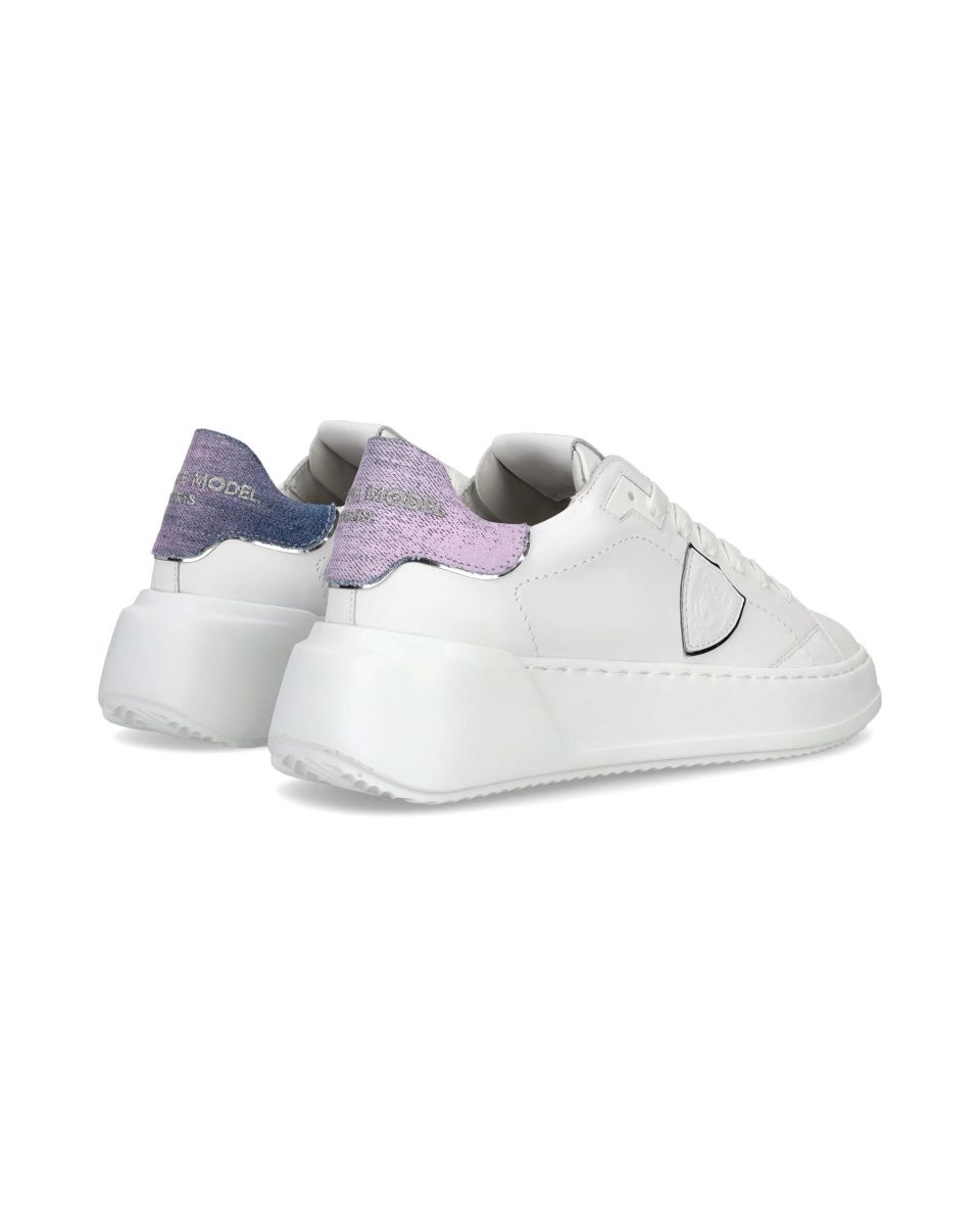 SNEAKERS Donna PHILIPPE MODEL PARIS BJLD VDD1 - TRE TEMPLE LOW BLANC/AZUL