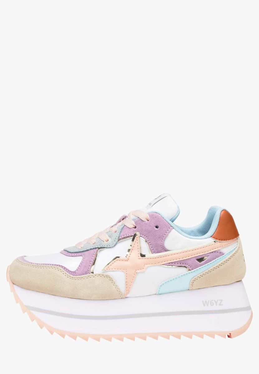 SNEAKERS Donna W6YZ DEVA 2017405-01 0E07 CREAM/WHITE/ROSE