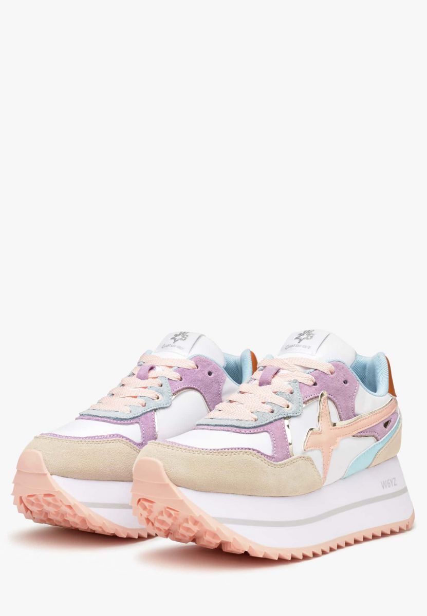 SNEAKERS Donna W6YZ DEVA 2017405-01 0E07 CREAM/WHITE/ROSE