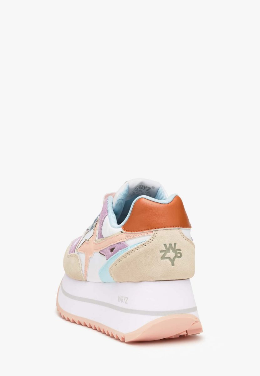 SNEAKERS Donna W6YZ DEVA 2017405-01 0E07 CREAM/WHITE/ROSE