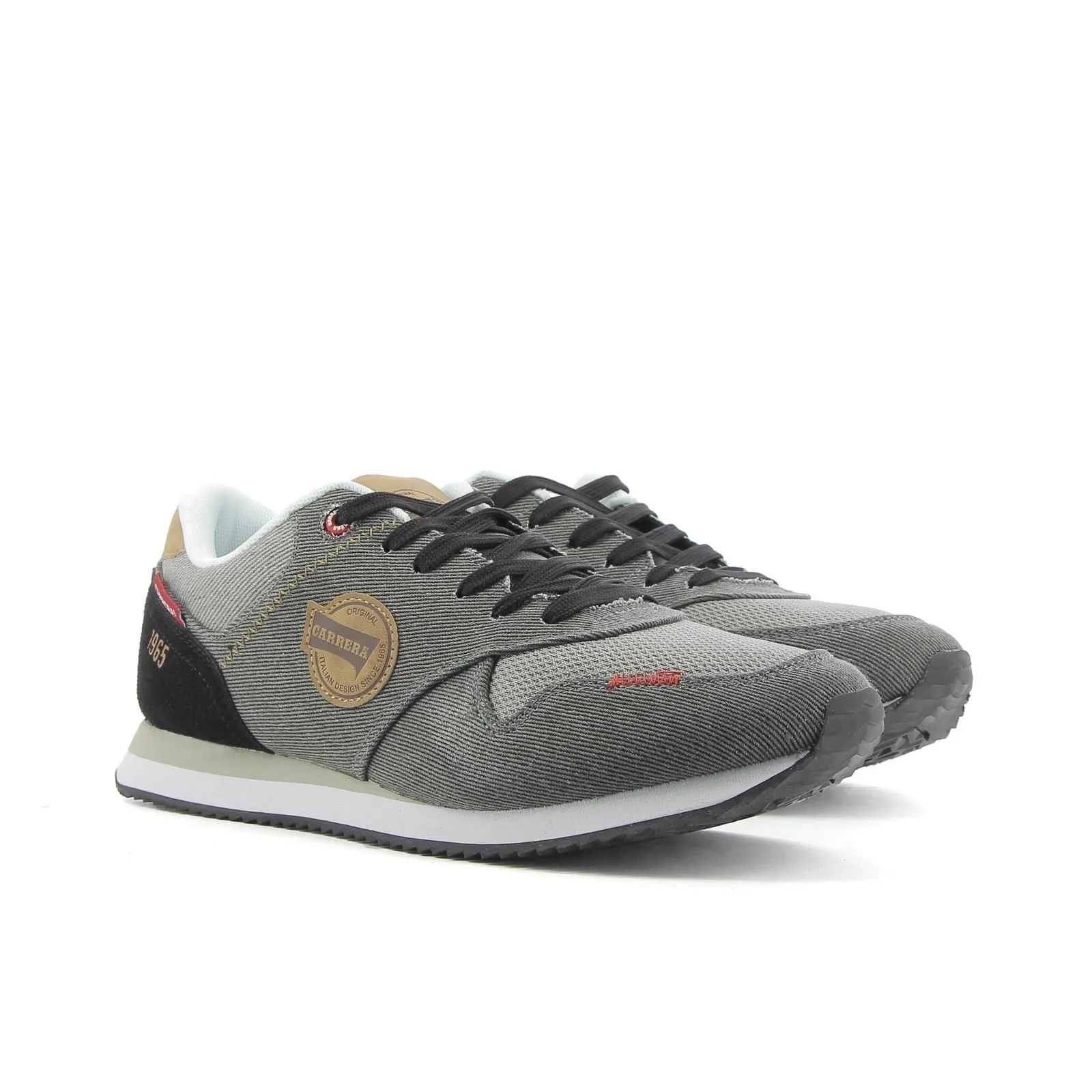 Sneakers grigie in tessuto