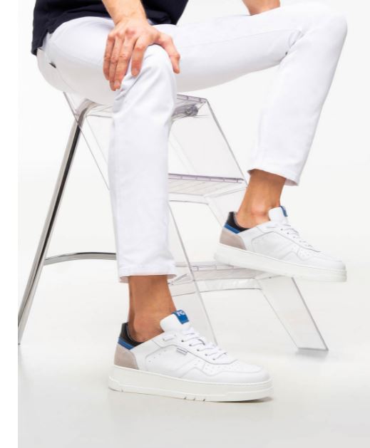 SNEAKERS HELSINKI BIANCO DETTAGLIO BLU