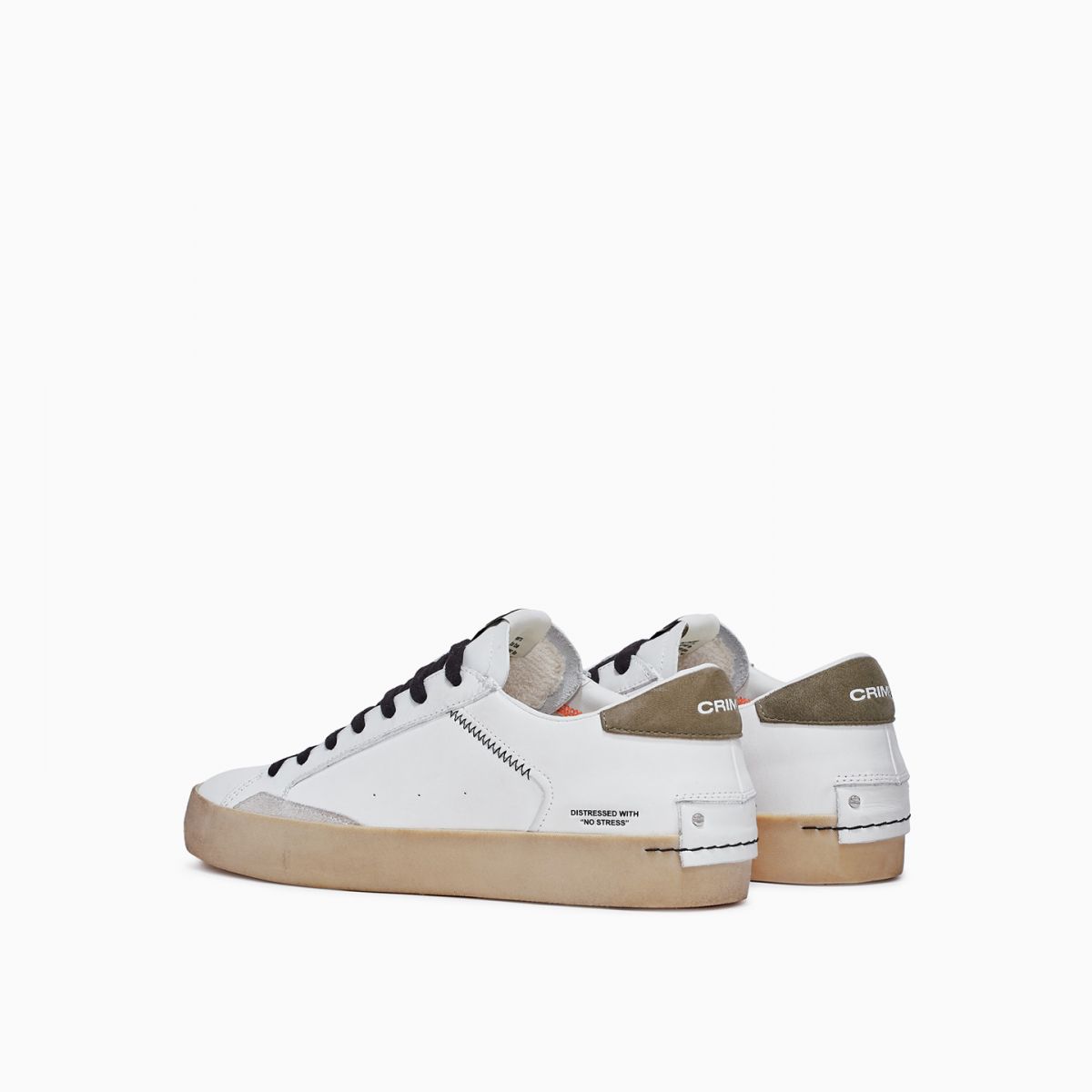 SNEAKERS Uomo CRIME LONDON DISTRESSED 16008 PP5 WHITE/GREEN