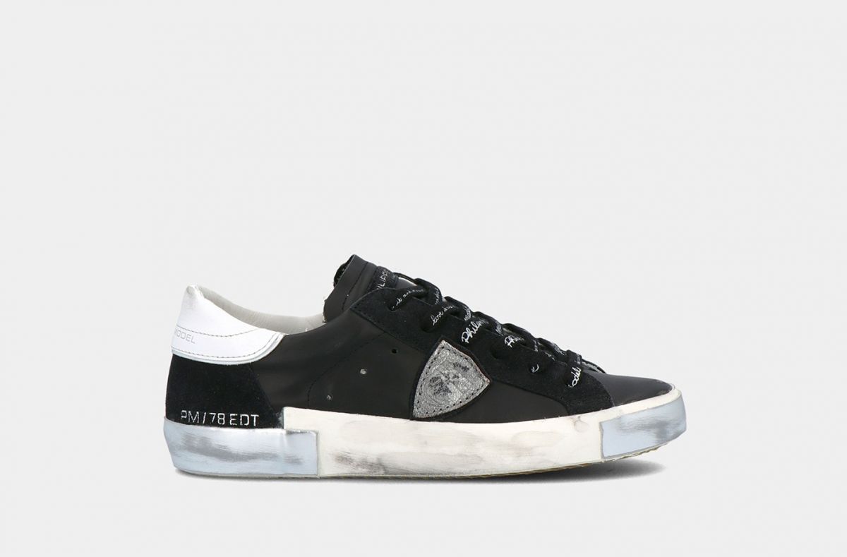 SNEAKERS Uomo PHILIPPE MODEL PARIS PRLU MA01 PARIS X FOXY LAMINE - NOIR ARGENT