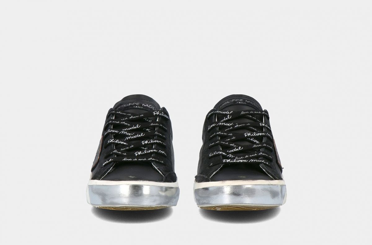 SNEAKERS Uomo PHILIPPE MODEL PARIS PRLU MA01 PARIS X FOXY LAMINE - NOIR ARGENT