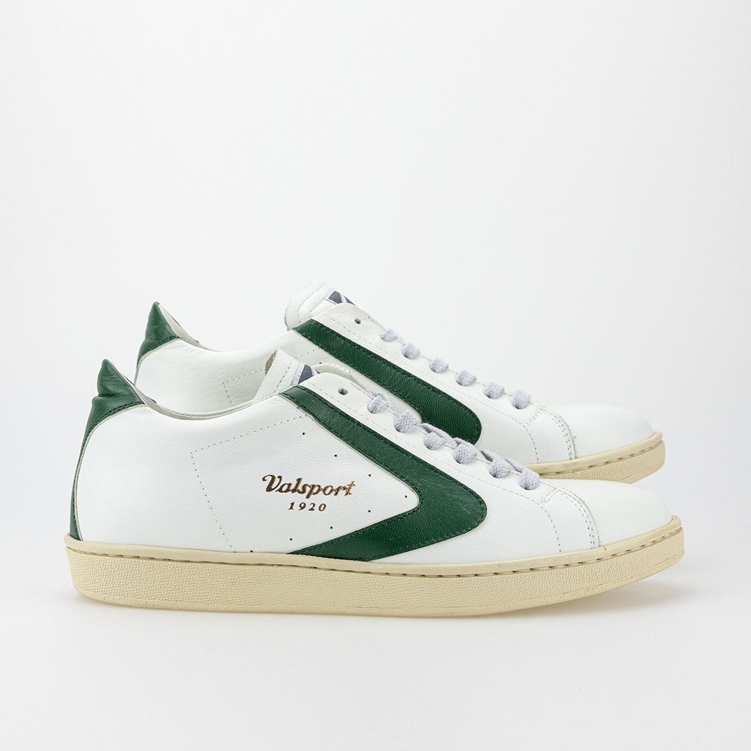 SNEAKERS Uomo VALSPORT 1920 TOURNAMENT CLASSIC VT1246M BIANCO EVERGREEN