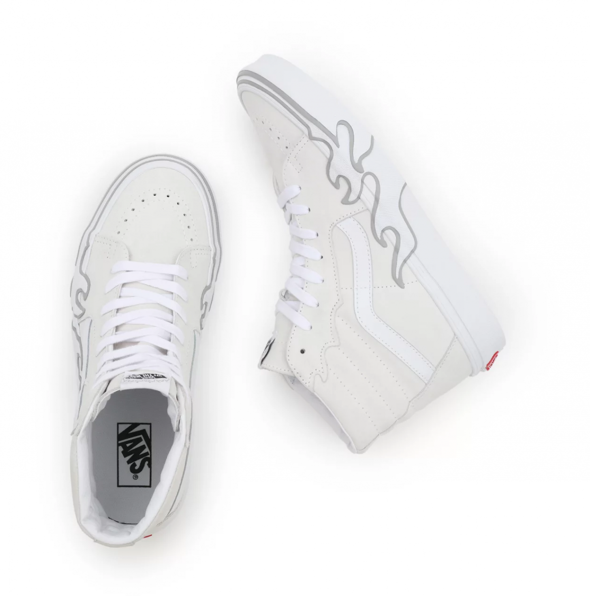 SNEAKERS Uomo VANS PREMIUM SK8-HI FLAME - VN0005UJWWW WHITE