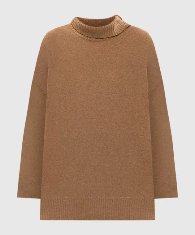 Solotre Maglione marrone in lana e cashmere M3S0068S