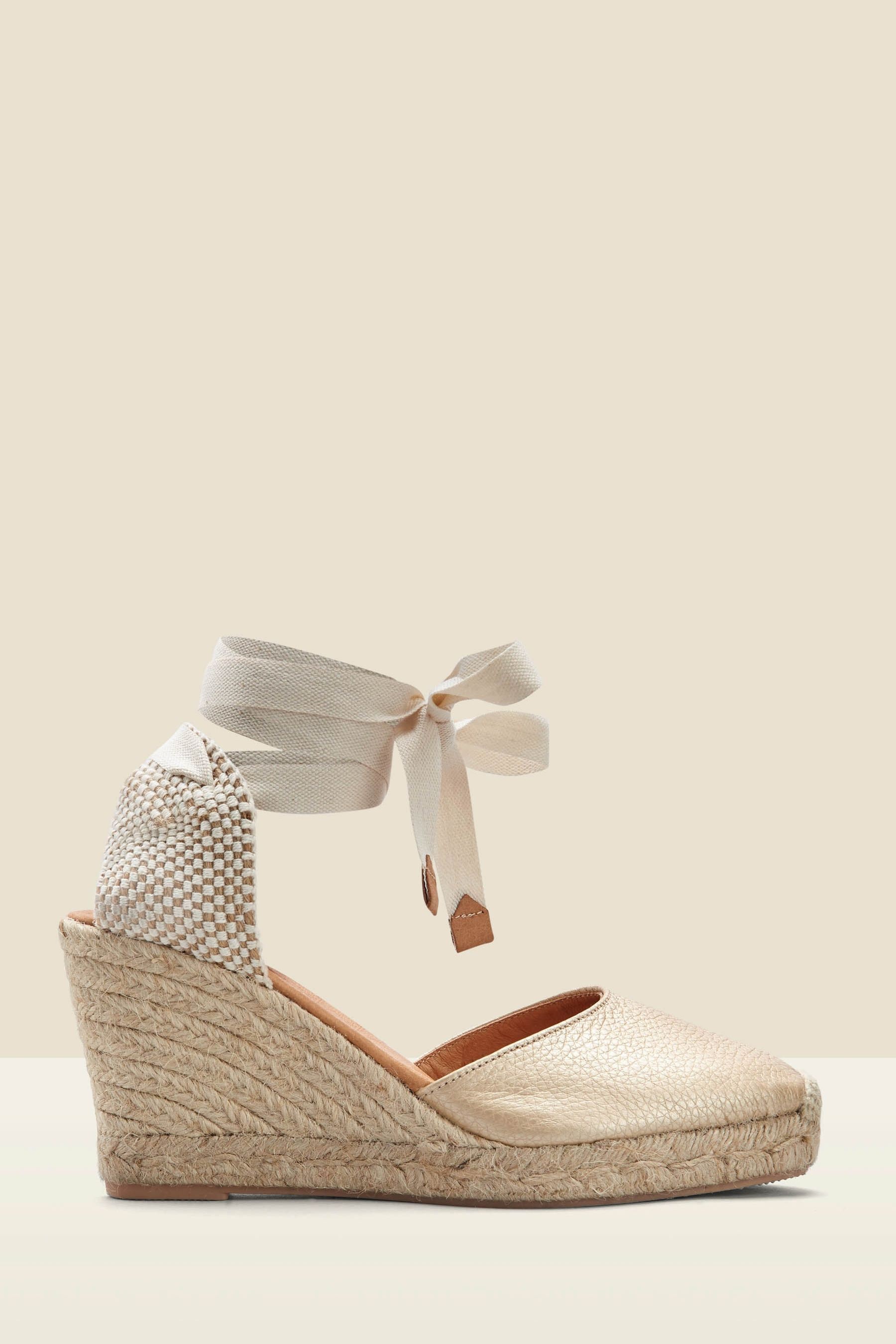 Sosandar - Perla - Espadrillas in pelle con zeppa