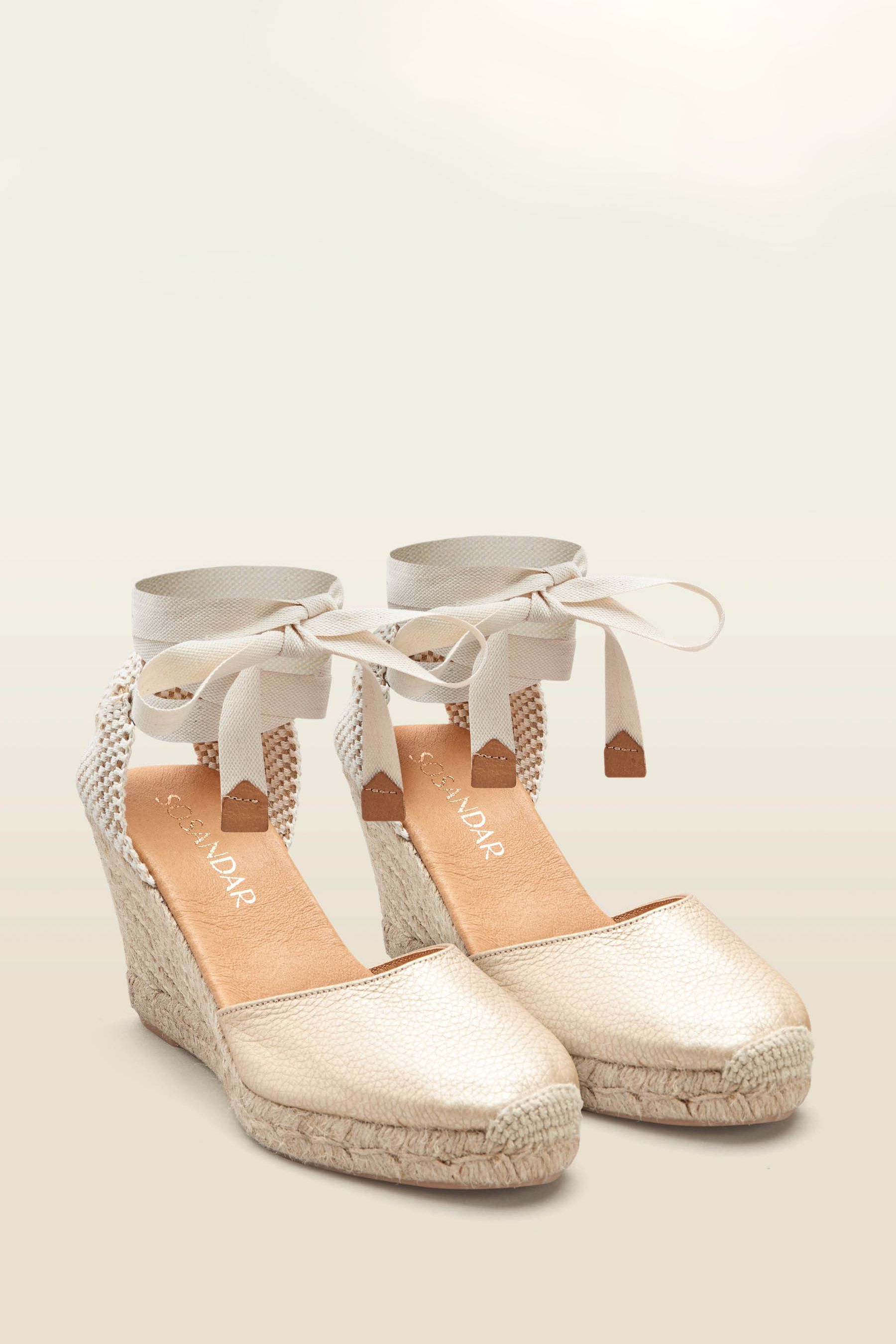 Sosandar - Perla - Espadrillas in pelle con zeppa