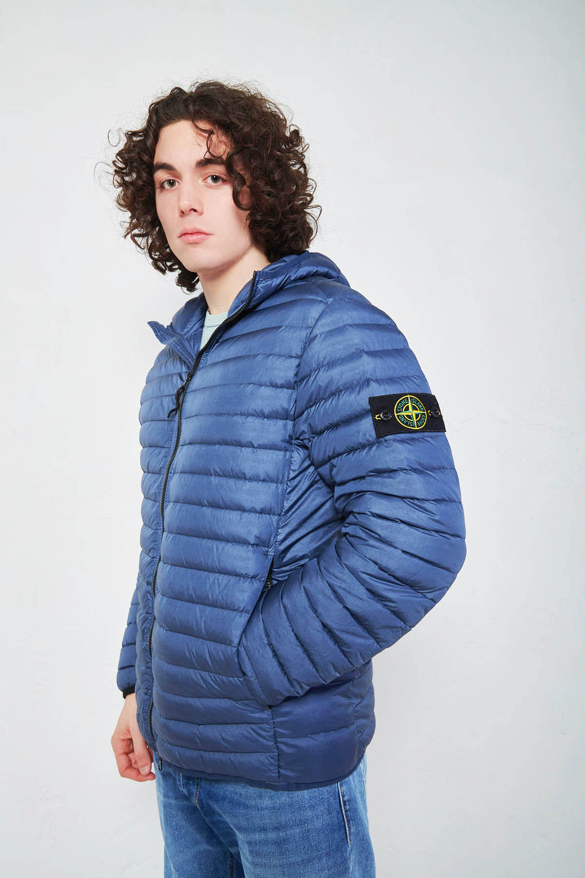 STONE ISLAND Piumino leggero con cappuccio