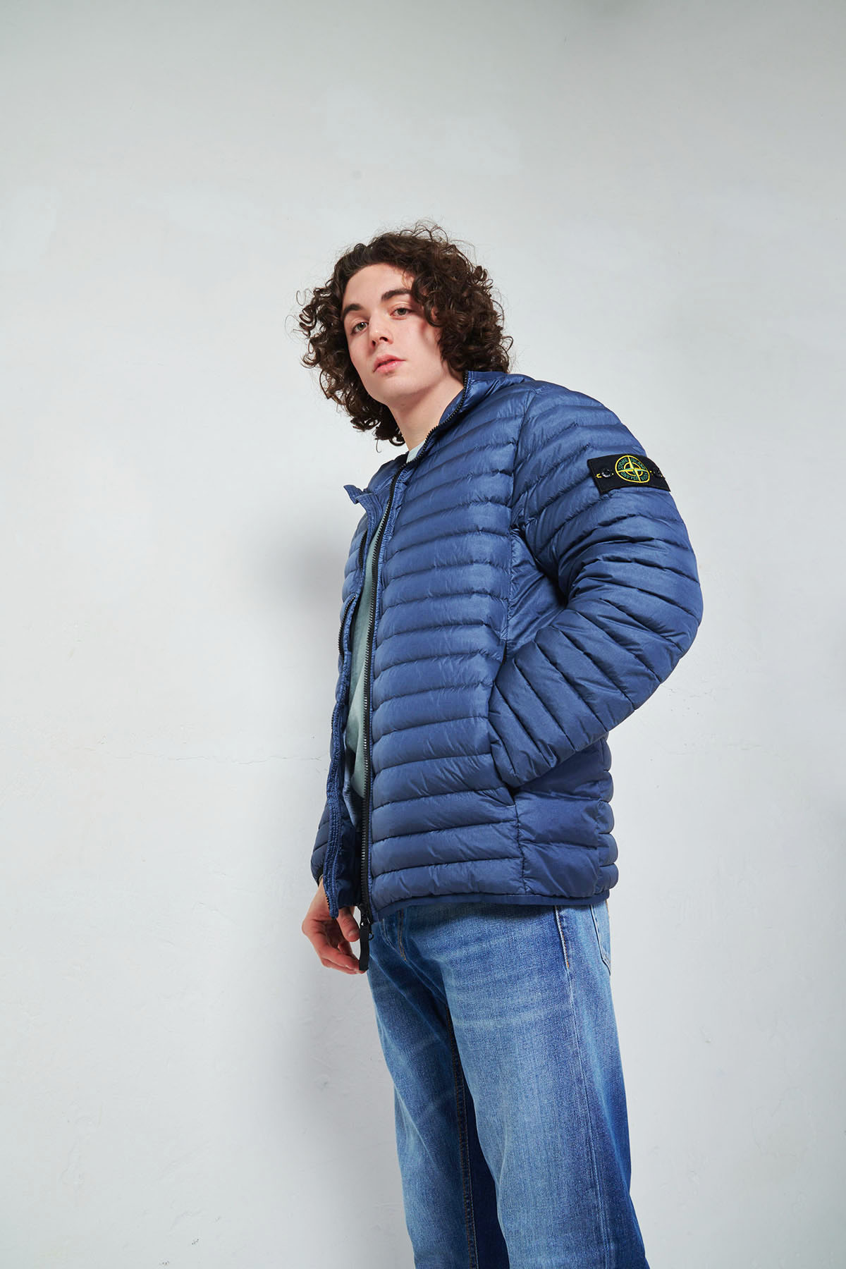 STONE ISLAND Piumino leggero con cappuccio