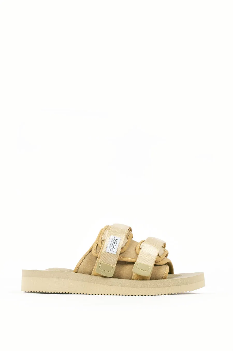 SUICOKE MOTO-VS SANDAL BEIGE COW SUEDE