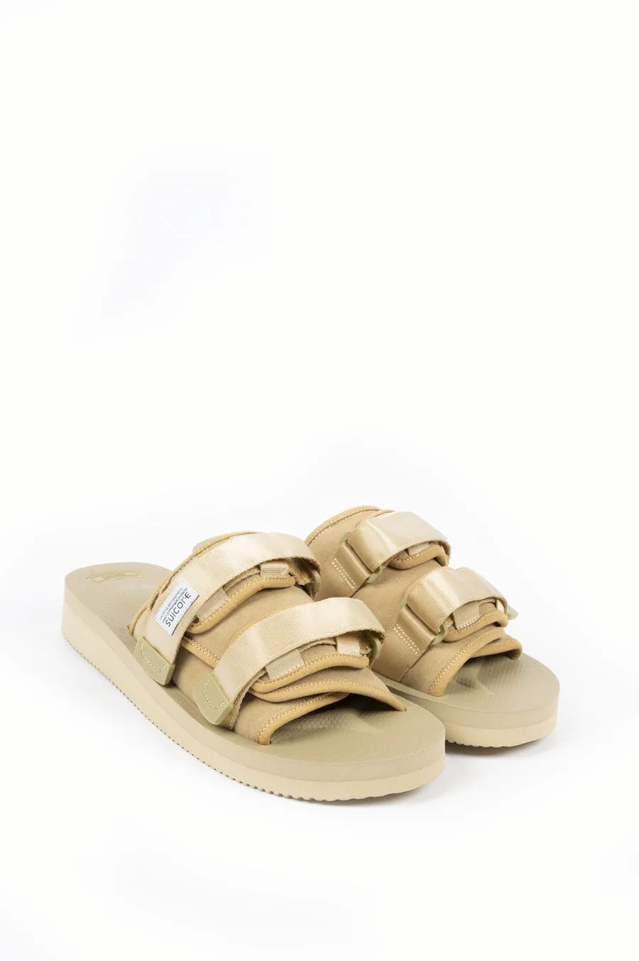 SUICOKE MOTO-VS SANDAL BEIGE COW SUEDE