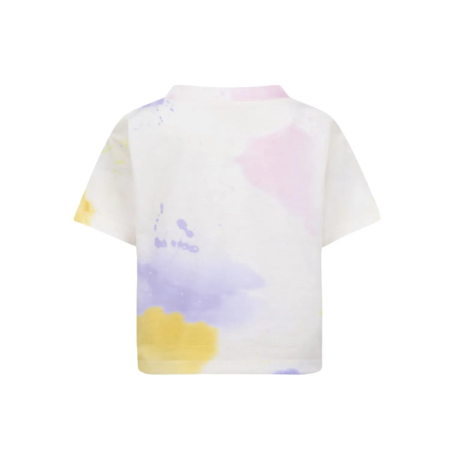 T-shirt multicolor con logo per neonata e bambina