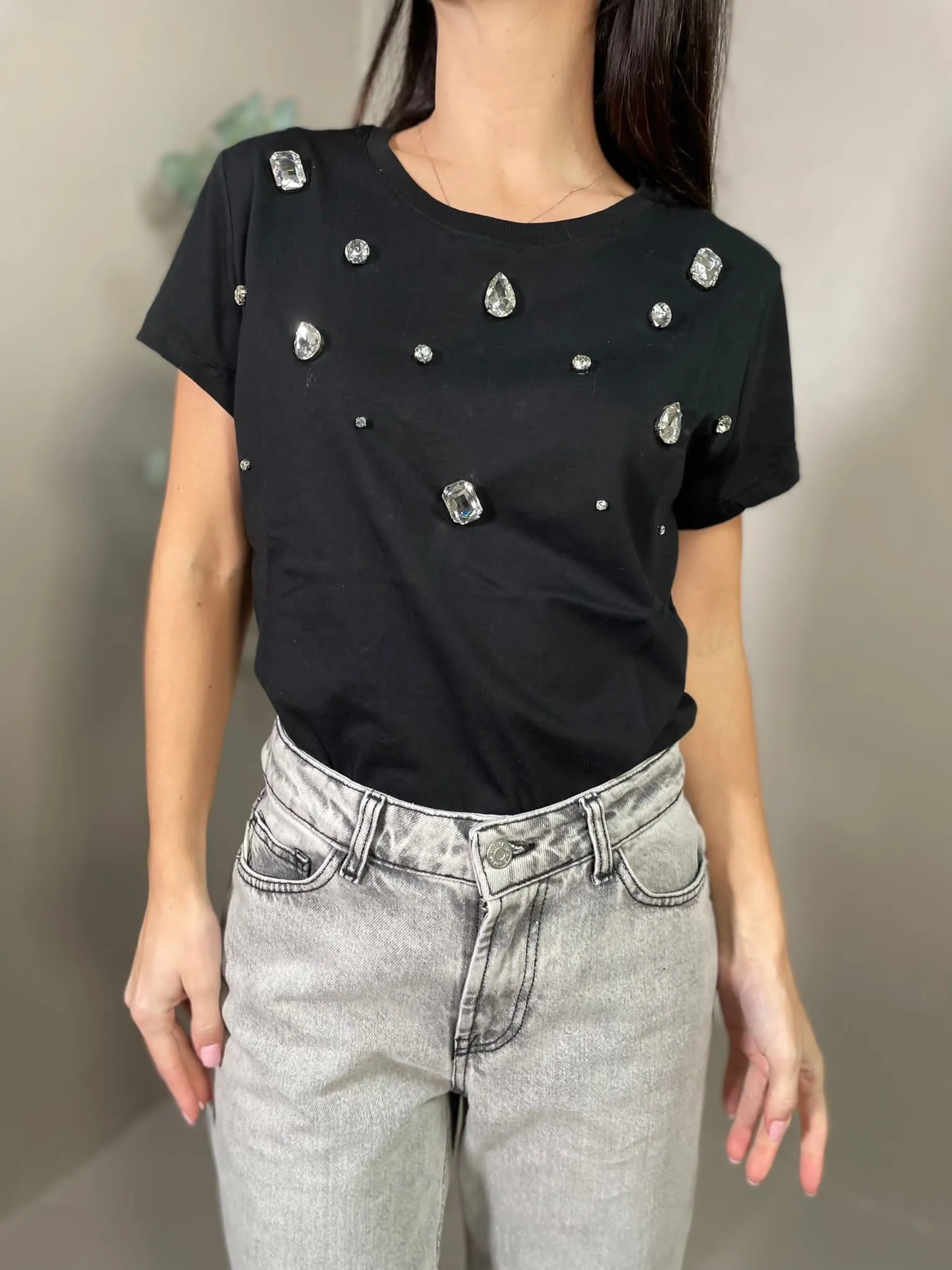 T-shirt Pietre Gioiello Nero