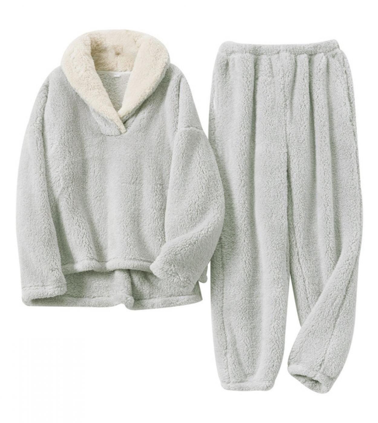 Tetyseysh Pigiama Donna Set Inverno Morbido Caldo Flanella Pullover Manica Lunga Top E Pantaloni Elastici Sleepwear Loungewear 2